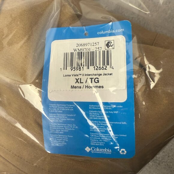 Men's Columbia Loma Vista II Interchange Jacket color Color: 257deltaSize XL - Picture 10 of 10